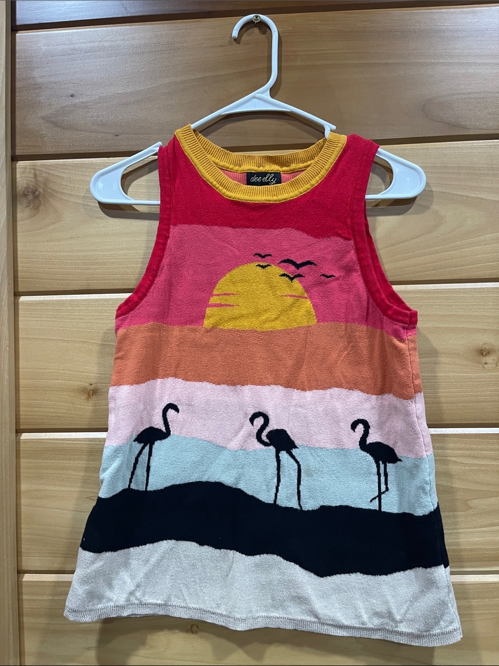 Dee Dee Women’s  Sunset Flamingo Tank - Pink, Orange & Yellow